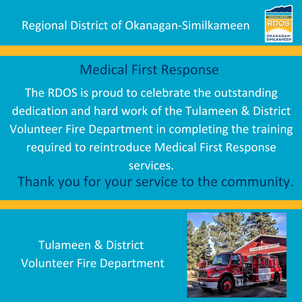 RDOS News Tulameen Medical First Response Service