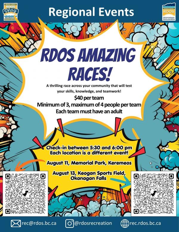 2026 RDOS Amazing Races poster