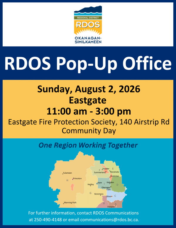 RDOS Aug 2 Eastgate pop up poster