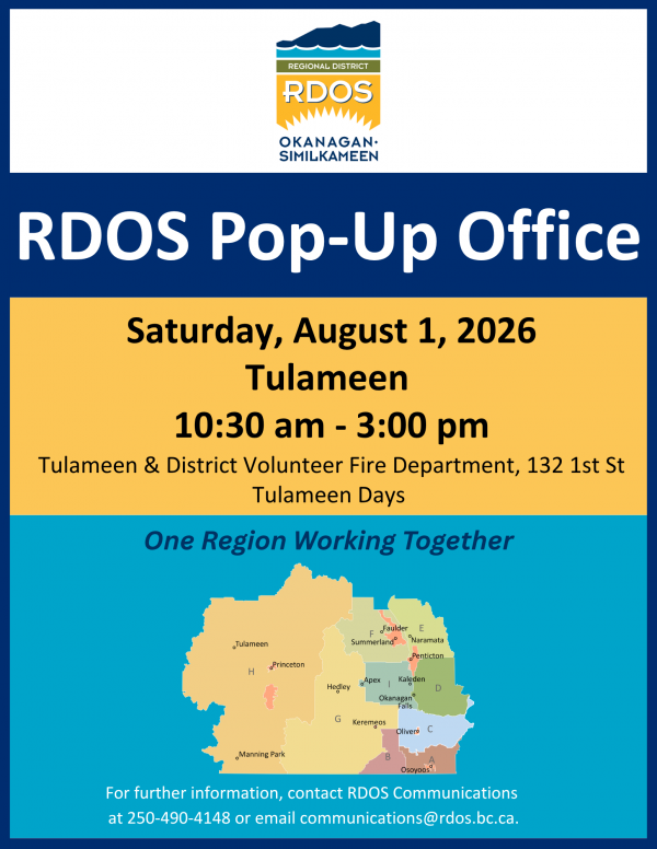 RDOS August 1 Tulameen pop up poster 1