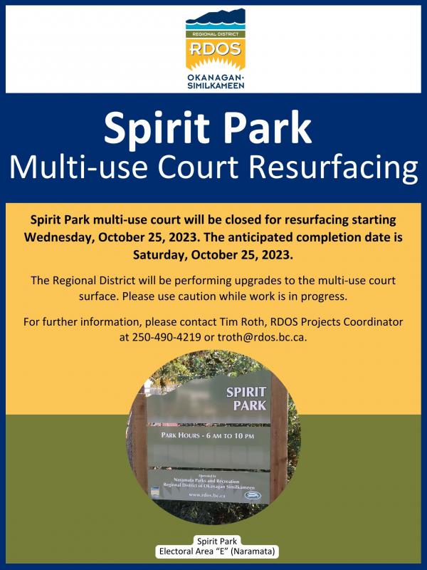 Spirit Park multi use court resurfacing jpg