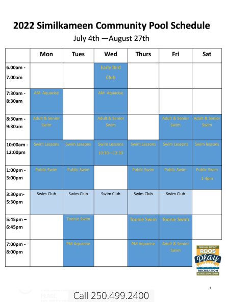Pool Schedule week view 1